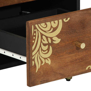 Credenza-Buffet-Armadio da cucina Marrone 40 x 33 x 75 cm Legno di mango massello 893112