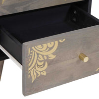 Armadio da Notte Grigio 40 x 33 x 46 cm legno massello di mango 4018770