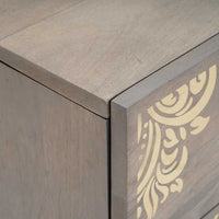 vidaXL Armadio da Notte con cassetto 2 pcs Grigio 40 x 33 x 46 cm