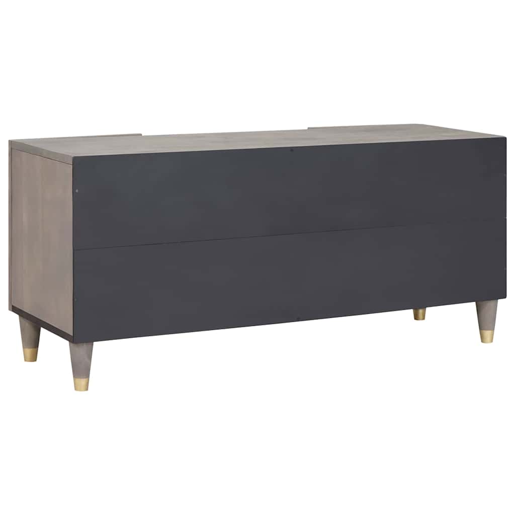 Mobile TV-Credenza TV-Console TV Grigio 105 x 33 x 46 cm Legno di mango massello 886787
