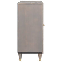 Credenza Grigio e Oro 60 x 33.5 x 75 cm Legno massello di mango 4018774