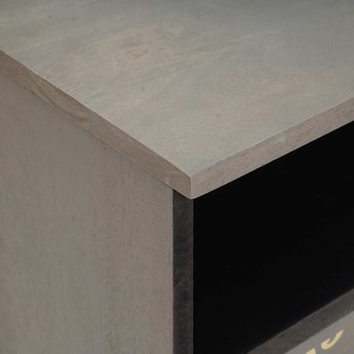 Armadio da Notte Grigio 40 x 33 x 46 cm legno massello di mango 4018778