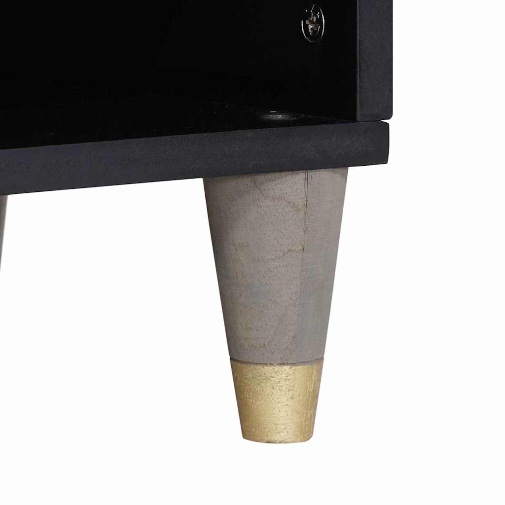 Mobile TV-Credenza TV-Console TV Grigio 100 x 33 x 46 cm Legno di mango massello 376319