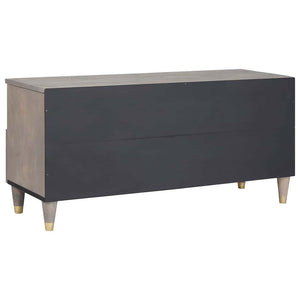 Mobile TV-Credenza TV-Console TV Grigio 100 x 33 x 46 cm Legno di mango massello 510916