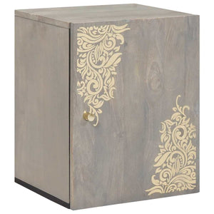 vidaXL Armadio da bagno a muro con porta Grigio 38 x 33 x 48 cm