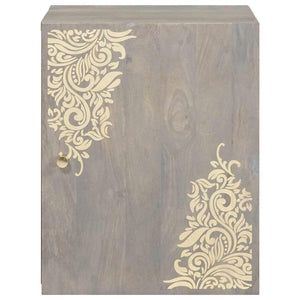 vidaXL Armadio da bagno a muro con porta Grigio 38 x 33 x 48 cm