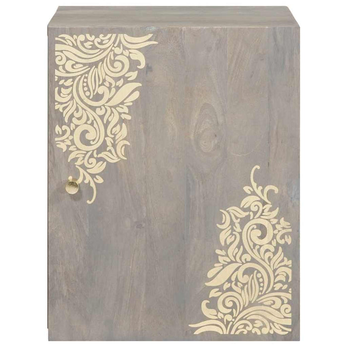 vidaXL Armadio da bagno a muro con porta Grigio 38 x 33 x 48 cm