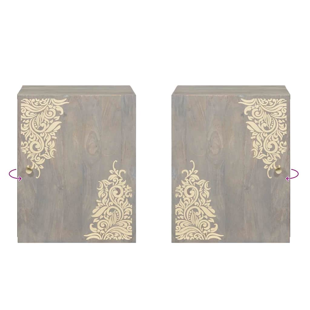 vidaXL Armadio da bagno a muro con porta Grigio 38 x 33 x 48 cm