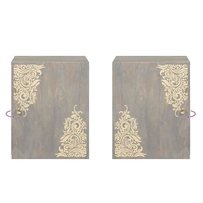 Armadio da bagno a muro con porta Grigio 38 x 33 x 48 cm 4018792