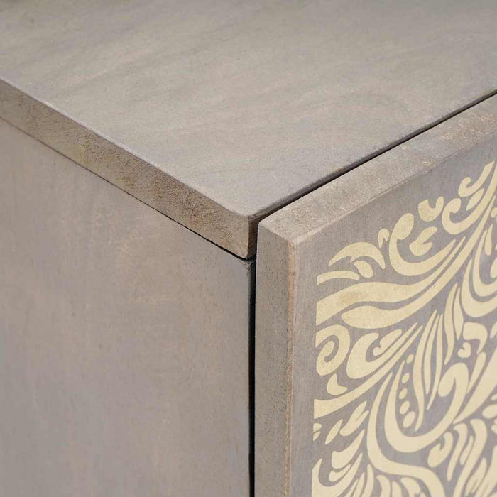 vidaXL Mobile da Bagno Grigio 38 x 33 x 58 cm Legno massello di mango