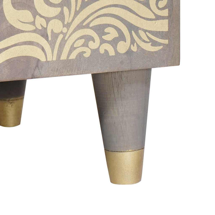 vidaXL Mobile da Bagno Grigio 38 x 33 x 58 cm Legno massello di mango