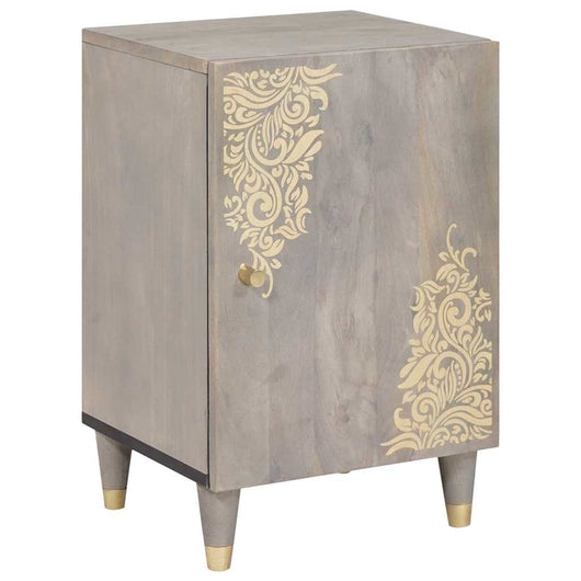 vidaXL Mobile da Bagno Grigio 38 x 33 x 58 cm Legno massello di mango