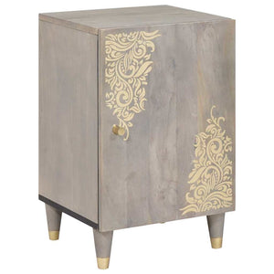 Mobile da Bagno Grigio 38 x 33 x 58 cm Legno di mango massello 4018793