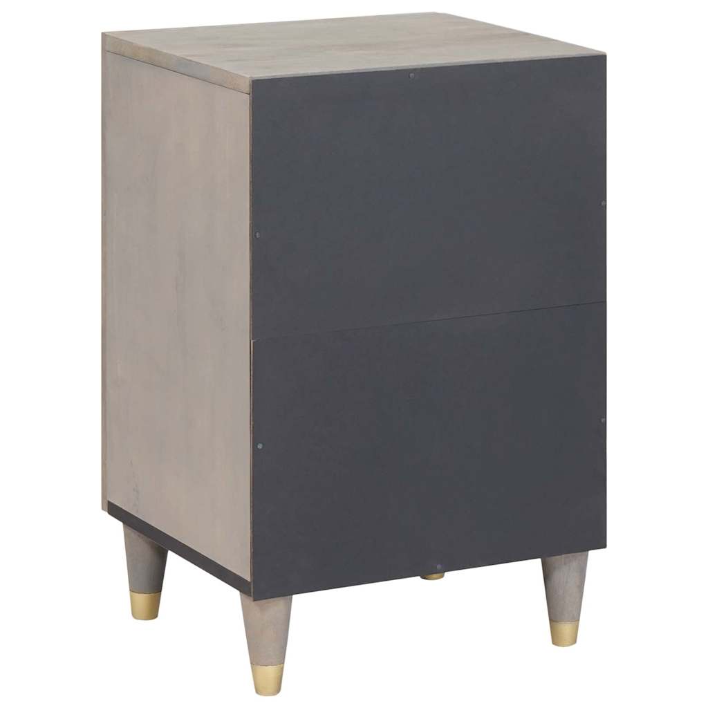 vidaXL Mobile da Bagno Grigio 38 x 33 x 58 cm Legno massello di mango