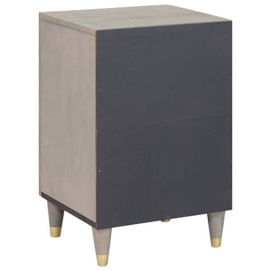 vidaXL Mobile da Bagno Grigio 38 x 33 x 58 cm Legno massello di mango