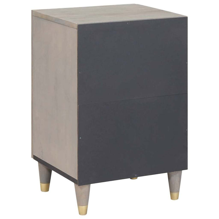 vidaXL Mobile da Bagno Grigio 38 x 33 x 58 cm Legno massello di mango