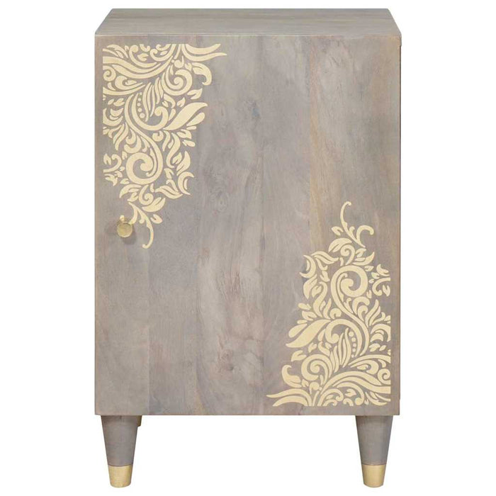 Mobile da Bagno Grigio 38 x 33 x 58 cm Legno di mango massello 4018793