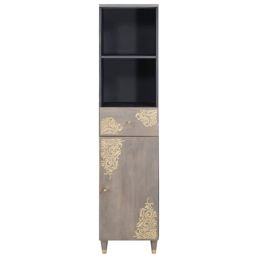 Credenza Grigio 38 x 33.5 x 160 cm Legno massello di mango 4018794