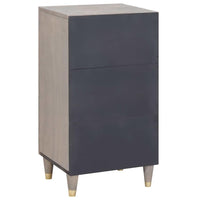 Credenza Grigio e Oro 40 x 33.5 x 75 cm Legno massello di mango 4018796