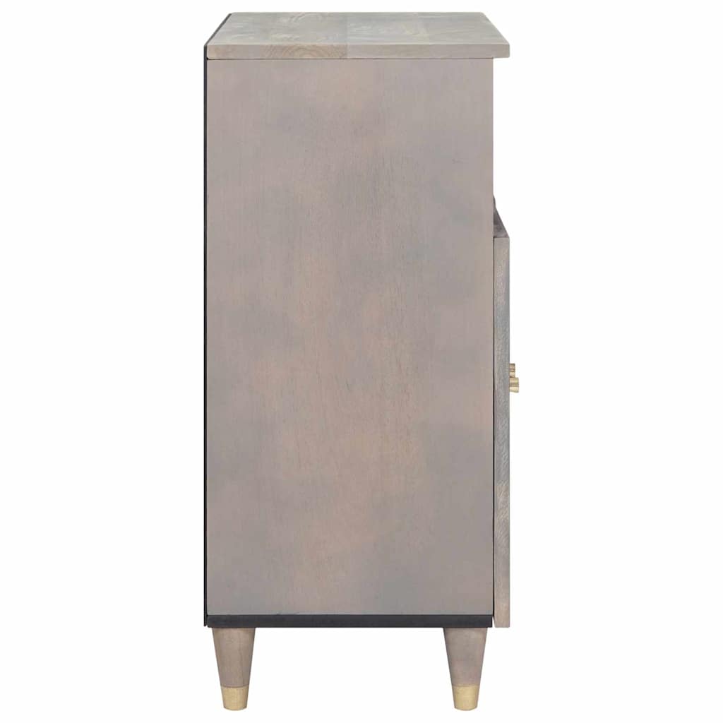 Credenza Grigio e Oro 60 x 33.5 x 75 cm Legno massello di mango 4018797