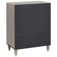 Credenza Grigio e Oro 60 x 33 x 75 cm Legno di mango massello 4018798