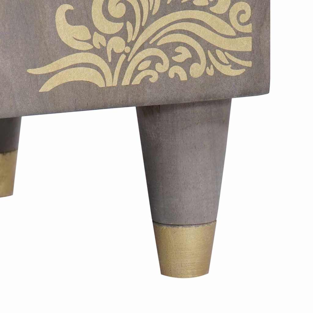 Credenza con cassetto Grigio e Oro 40 x 33.5 x 110 cm 4018801