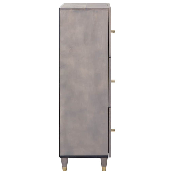 vidaXL Credenza con cassetto Grigio e Oro 40 x 33.5 x 110 cm
