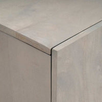 Credenza Grigio e Oro 60 x 33 x 100 cm Legno di mango massello 4018802