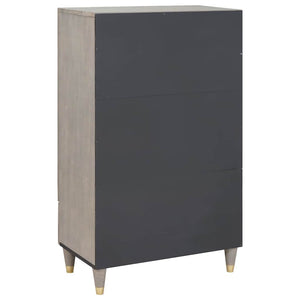 vidaXL Credenza con lo scaffale Grigio e Oro 60 x 33.5 x 100 cm