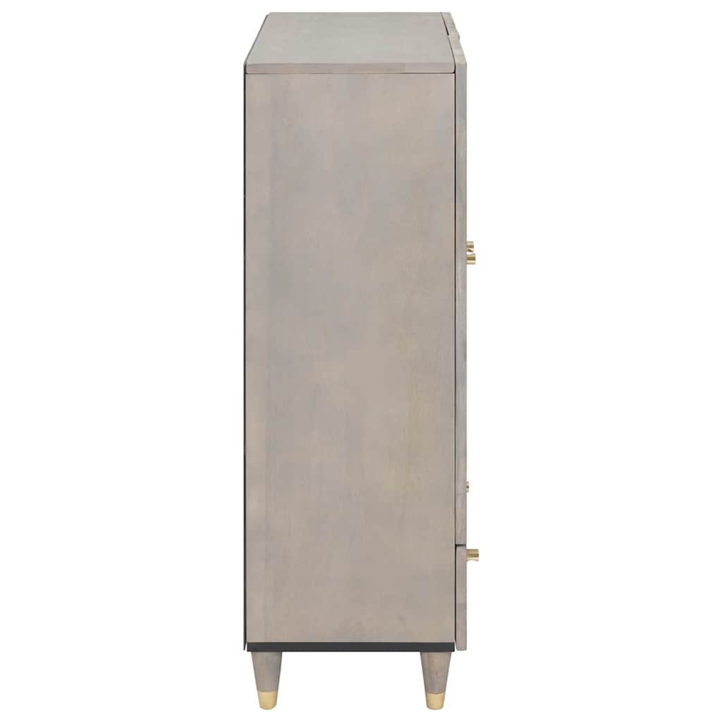 vidaXL Credenza con lo scaffale Grigio e Oro 60 x 33.5 x 100 cm