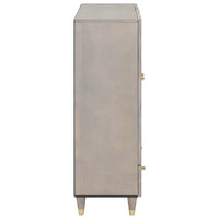 vidaXL Credenza con lo scaffale Grigio e Oro 60 x 33.5 x 100 cm