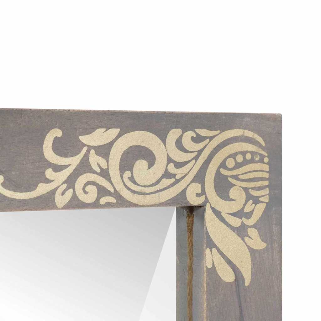 vidaXL Specchio da bagno con specchio Grigio e Argento 50 x 70 x 3 cm