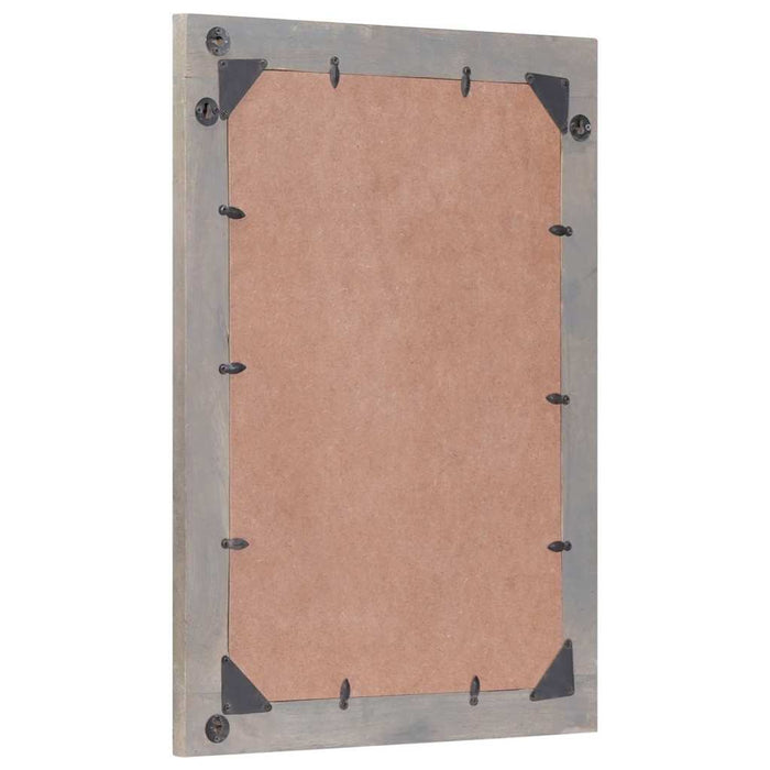 vidaXL Specchio da bagno con specchio Grigio e Argento 50 x 70 x 3 cm