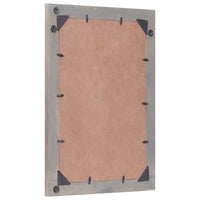 Specchio da bagno con specchio Grigio e Argento 50 x 70 x 3 cm 4018803