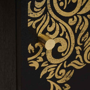 Comodino con porta 2 pz-Set di 2 Tavolino da notte Nero 40 x 33 x 46 cm 890412