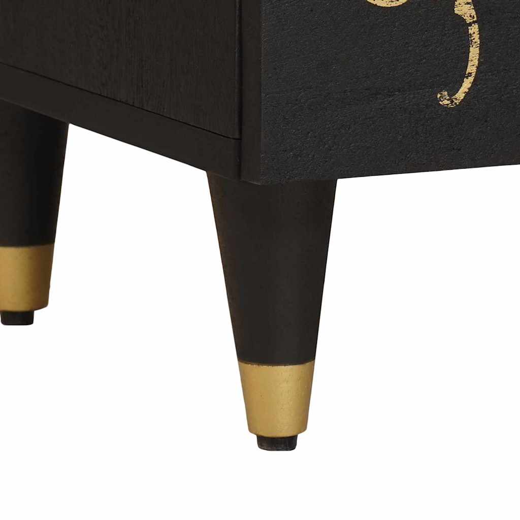 Comodino con porta 2 pcs Nero 40 x 33 x 46 cm 4018805