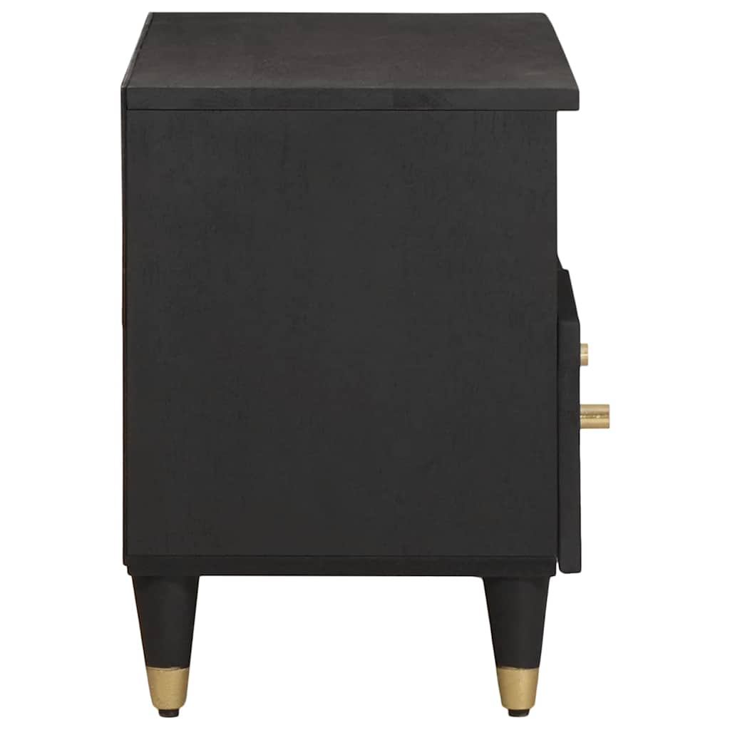 Mobile TV Nero 70 x 33 x 46 cm Legno di mango massello 4018809