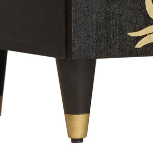 Credenza Nero 60 x 33 x 75 cm Legno di mango massello 4018810