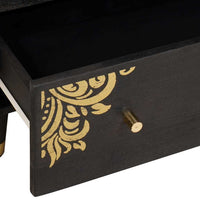 Credenza Nero 60 x 33 x 75 cm Legno di mango massello 4018811