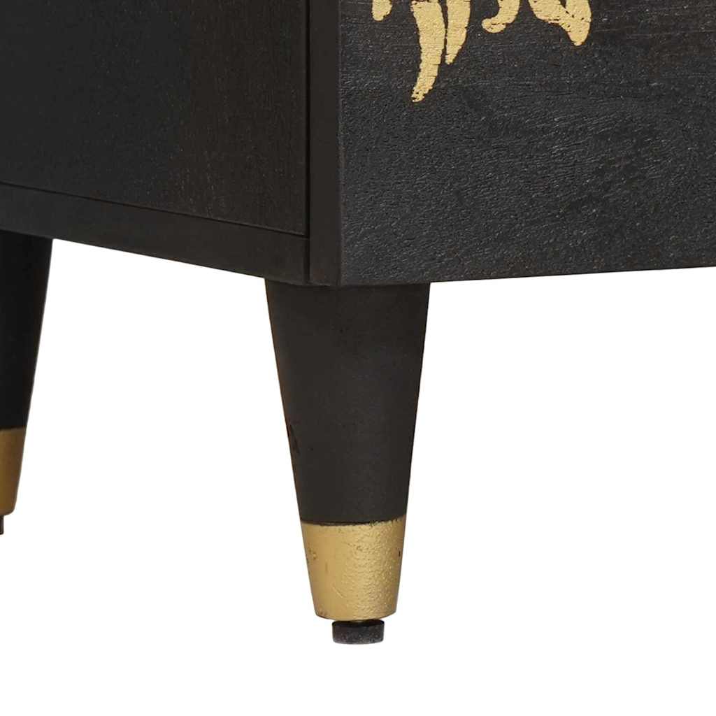 Credenza Nero 60 x 33 x 75 cm Legno di mango massello 4018811