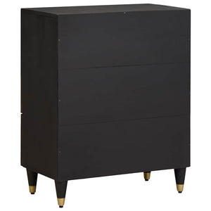 Credenza Nero 60 x 33 x 75 cm Legno di mango massello 4018811