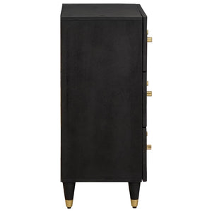 Credenza Nero 60 x 33 x 75 cm Legno di mango massello 4018811