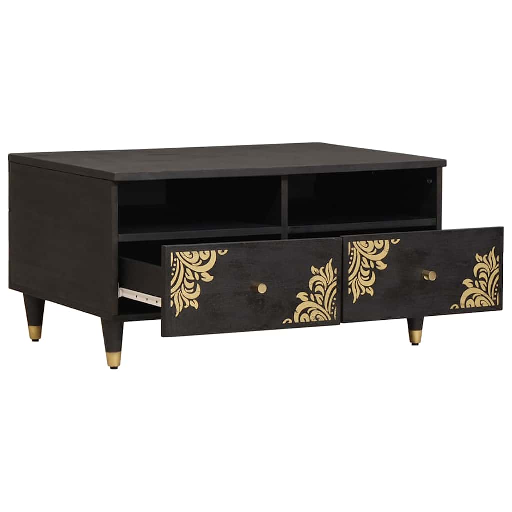 Tavolino da salotto con cassetto Nero 80 x 54 x 40 cm 4018821