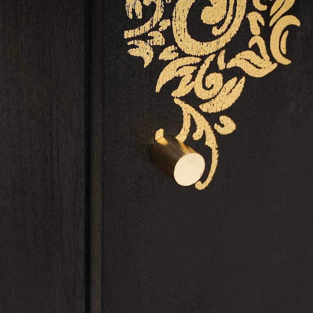 Mobile da Bagno Nero 38 x 33 x 58 cm Legno di mango massello 4018829