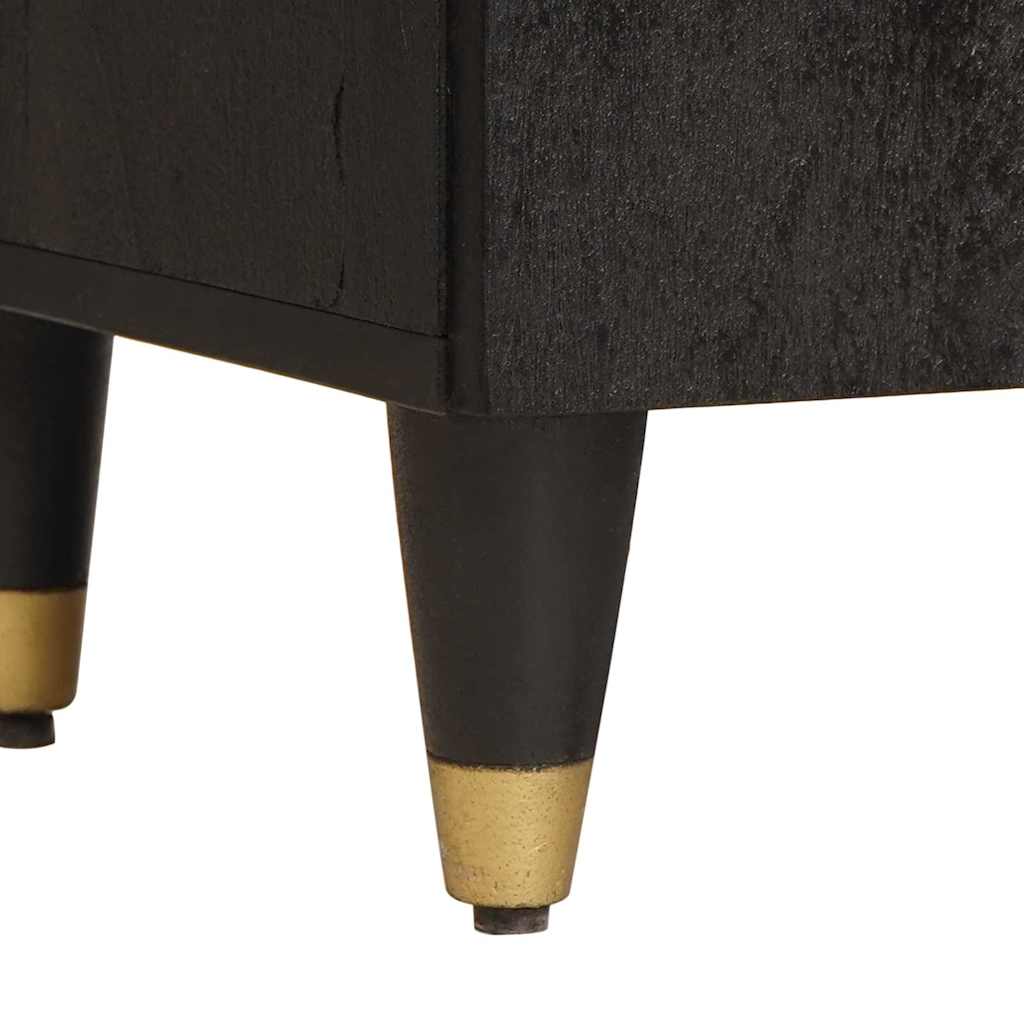 Mobile da Bagno Nero 38 x 33 x 58 cm Legno di mango massello 4018829