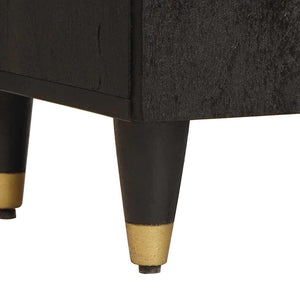 Mobile da Bagno Nero 38 x 33 x 58 cm Legno di mango massello 4018829