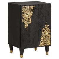 Mobile da Bagno Nero 38 x 33 x 58 cm Legno di mango massello 4018829