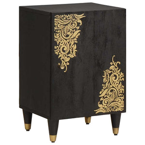 Mobile da Bagno Nero 38 x 33 x 58 cm Legno di mango massello 4018829