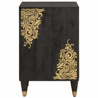 Mobile da Bagno Nero 38 x 33 x 58 cm Legno di mango massello 4018829