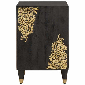 Mobile da Bagno Nero 38 x 33 x 58 cm Legno di mango massello 4018829